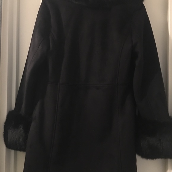 New Vintage Winter Coat w Real Fox Fur Trim & Cuffs. Small - Picture 5 of 6